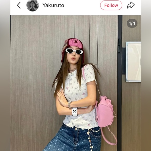 ❌❌BN Chanel 24N CC Logo Ear Warmer Pink Cashmere Beanie - Picture 6 of 8